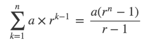 等比級数の和の公式